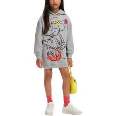 Desigual Flicka stickad långärmad klänning, svart, 8 år Desigual Flicka stickad långärmad klänning, svart, 8 år
