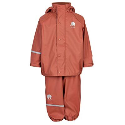 Celavi Girls Basic Rainwear Set-solid PU regnjacka Redwood, 110, Amerikansk sekvoja, 110 cm Celavi Girls Basic Rainwear Set-solid PU regnjacka Redwood, 110, Amerikansk sekvoja, 110 cm