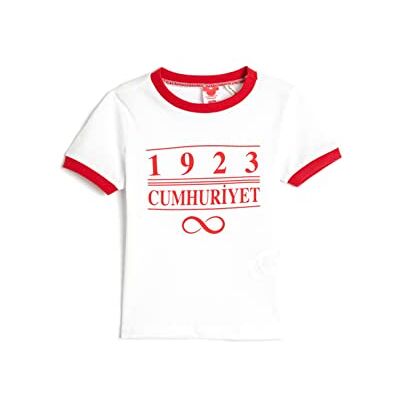 Koton Girls's T-shirt, Vit (00), 7-8 År Koton Girls's T-shirt, Vit (00), 7-8 År