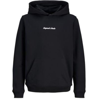 JACK & JONES JUNIOR Jornorrebro Emb Sweat Hood Noos Jnr, svart, 140 JACK & JONES JUNIOR Jornorrebro Emb Sweat Hood Noos Jnr, svart, 140