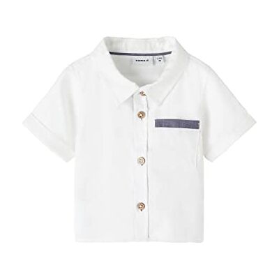 NAME IT Nbmhomalle SS Shirt babyskjorta, Smoke Blue, 74 NAME IT Nbmhomalle SS Shirt babyskjorta, Smoke Blue, 74