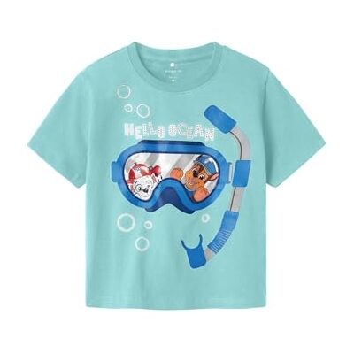 NAME IT Pojkar Nmmmorish Paw Nreg Ss Top Cplg, Blå tint, 98 NAME IT Pojkar Nmmmorish Paw Nreg Ss Top Cplg, Blå tint, 98