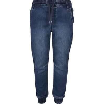 Urban Classics pojkars stickade denim joggingbyxor shorts, Blå tvättad, 134/140 cm Urban Classics pojkars stickade denim joggingbyxor shorts, Blå tvättad, 134/140 cm