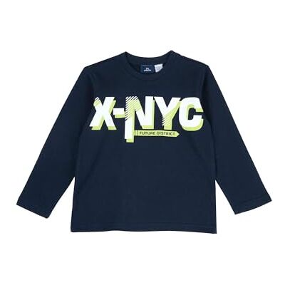 Chicco Långärmad T-shirt i bomull för pojkar och pojkar, Mörkblå, 5 år Chicco Långärmad T-shirt i bomull för pojkar och pojkar, Mörkblå, 5 år