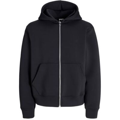 JACK & JONES JUNIOR Jcocover Scuba Sweat Zip Hood Jnr, svart, 140 JACK & JONES JUNIOR Jcocover Scuba Sweat Zip Hood Jnr, svart, 140