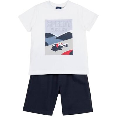Chicco T-shirt och shorts, Vit, 18 månader Chicco T-shirt och shorts, Vit, 18 månader