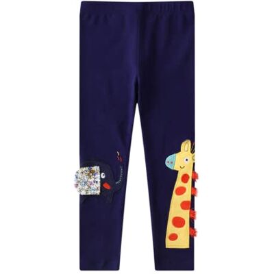 CM-Kid Casual Leggings Kvinnliga Klänningsbyxor för flickor, Mörkblå-2, 7 anni CM-Kid Casual Leggings Kvinnliga Klänningsbyxor för flickor, Mörkblå-2, 7 anni