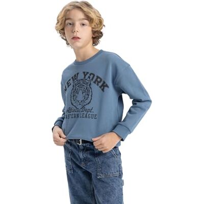 DeFacto Sweatshirt för pojkar, Lt.indigo, 4-5 år DeFacto Sweatshirt för pojkar, Lt.indigo, 4-5 år