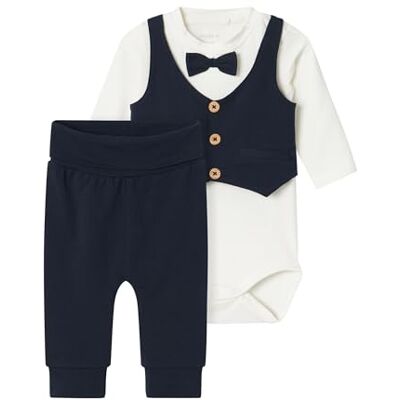 NAME IT Baby pojkar Nbmadam Ls Body Noos nattkläder set, Mörk safir, 80 NAME IT Baby pojkar Nbmadam Ls Body Noos nattkläder set, Mörk safir, 80