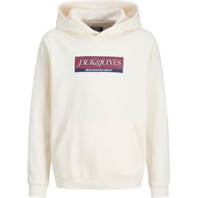 JACK & JONES JUNIOR Jorinwood Block branding Sweat Noos Jnr, Antik vit, 164 JACK & JONES JUNIOR Jorinwood Block branding Sweat Noos Jnr, Antik vit, 164
