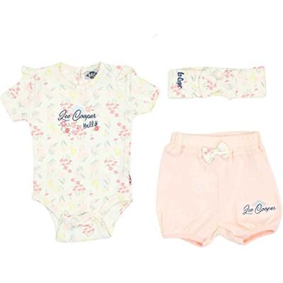 Lee Cooper Lc 11903 3st S2 Set Baby Girl, Vitt och blått, 6 Lee Cooper Lc 11903 3st S2 Set Baby Girl, Vitt och blått, 6