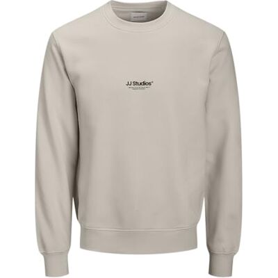 JACK & JONES Herr Jjesoho Sweat Crew Neck Jnr, Moonbeam, 176 JACK & JONES Herr Jjesoho Sweat Crew Neck Jnr, Moonbeam, 176