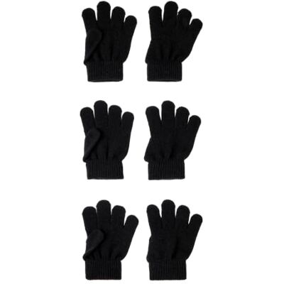 NAME IT NKNMAGIC Handskar 3P Noos handskar, svart/pack: 3 paket med helt svart, 4 barn unisex, Svart/Pack: 3 Pack With All Black, 4 NAME IT NKNMAGIC Handskar 3P Noos handskar, svart/pack: 3 paket med helt svart, 4 barn unisex, Svart/Pack: 3 Pack With All Black, 4