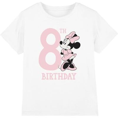 Minnie Mimmi Pigg 8:e födelsedag skjorta flickor t-shirt, vit, 9-10 år, Vitt, 9-10 År Minnie Mimmi Pigg 8:e födelsedag skjorta flickor t-shirt, vit, 9-10 år, Vitt, 9-10 År
