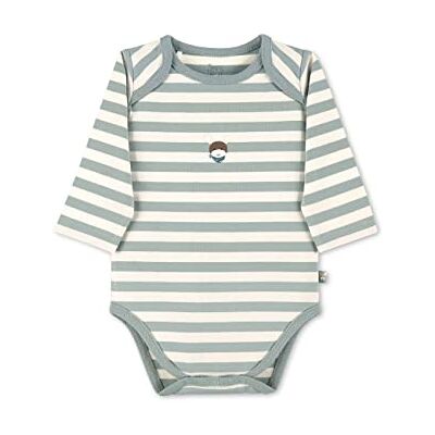 Sterntaler Baby pojkar baby body GOTS långärmad body Emmi – body baby, baby skötbody – gjord av randig jersey med åsna broderi – grön, Grön, 50 Sterntaler Baby pojkar baby body GOTS långärmad body Emmi – body baby, baby skötbody – gjord av randig jersey med åsna broderi – grön, Grön, 50