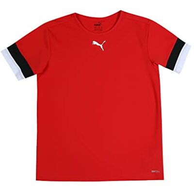 PUMA Unisex Kids Shirt teamRISE Jersey Jr, Red- Black- White, 116 PUMA Unisex Kids Shirt teamRISE Jersey Jr, Red- Black- White, 116