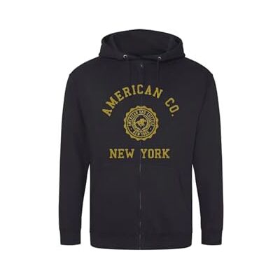 AMERICAN COLLEGE USA Tröja tröja med tryck varma kläder unisex barn pojkar och flickor casual modell ACSZW4 svart 14 år, svart, 14 �r AMERICAN COLLEGE USA Tröja tröja med tryck varma kläder unisex barn pojkar och flickor casual modell ACSZW4 svart 14 år, svart, 14 �r
