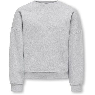 Only & Kids Kogsweat Life L/S Crew Oversize SWT Noos, Ljusgrå melange, 146-152 Only & Kids Kogsweat Life L/S Crew Oversize SWT Noos, Ljusgrå melange, 146-152