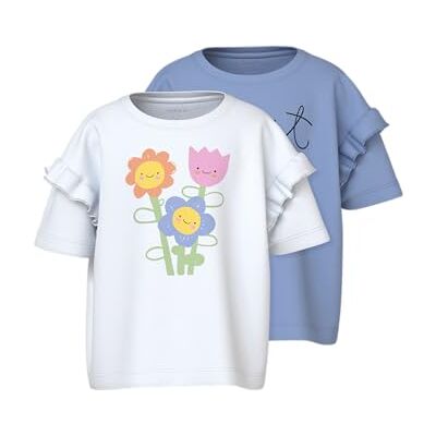 NAME IT Namn IT flicka Nmfvilena 2P Ss RLX Top (2-pack), Serenity, 92 NAME IT Namn IT flicka Nmfvilena 2P Ss RLX Top (2-pack), Serenity, 92