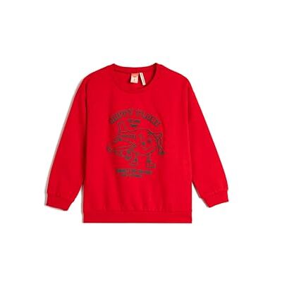 Koton Babypojkar borstad interiör presenning tryckt bomull sweatshirt, Röd (413), 6-9 Monate Koton Babypojkar borstad interiör presenning tryckt bomull sweatshirt, Röd (413), 6-9 Monate