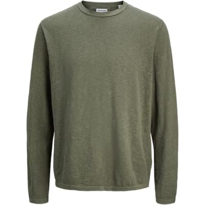 JACK & JONES Jjesummer Knit Crew Neck Sn Jnr, Dammig oliv, 164 JACK & JONES Jjesummer Knit Crew Neck Sn Jnr, Dammig oliv, 164