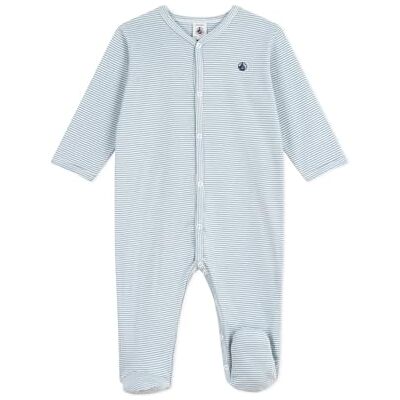 Petit Bateau Blå och vit Milleraies randig bomull babypyjamas, 12 månader 74 cm Petit Bateau Blå och vit Milleraies randig bomull babypyjamas, 12 månader 74 cm