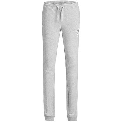 JACK & JONES Boy joggingbyxor, joggingbyxor, junior, Vit melange, 152 JACK & JONES Boy joggingbyxor, joggingbyxor, junior, Vit melange, 152