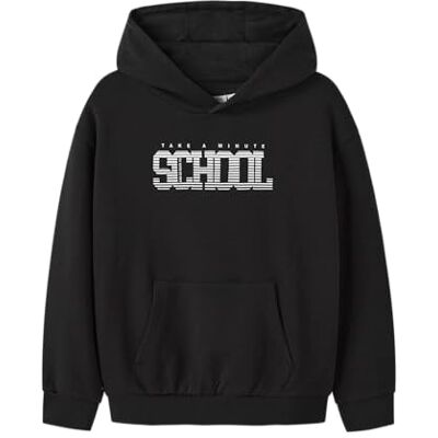 NAME IT Namn IT Nkmlucas Ls RLX Sweat Wh Bru, svart, 134-140 NAME IT Namn IT Nkmlucas Ls RLX Sweat Wh Bru, svart, 134-140