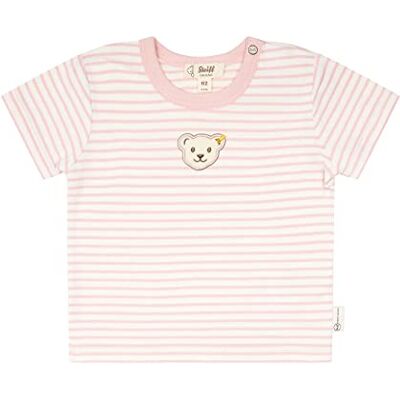 Steiff Unisex baby basic kortärmad randig t-shirt, Silverrosa, 86 cm Steiff Unisex baby basic kortärmad randig t-shirt, Silverrosa, 86 cm