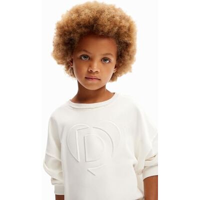 Desigual Sweat_Emma sweatshirt för flickor, Vit, 8 År Desigual Sweat_Emma sweatshirt för flickor, Vit, 8 År