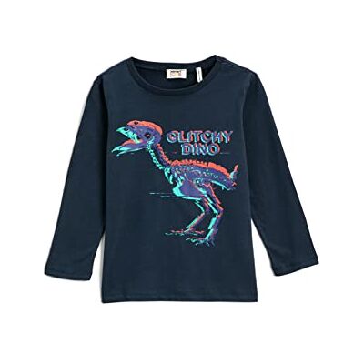 Koton Pojkar dinosaurie tryckt långärmad crew neck T-shirt, Marin (720), 5-6 år Koton Pojkar dinosaurie tryckt långärmad crew neck T-shirt, Marin (720), 5-6 år