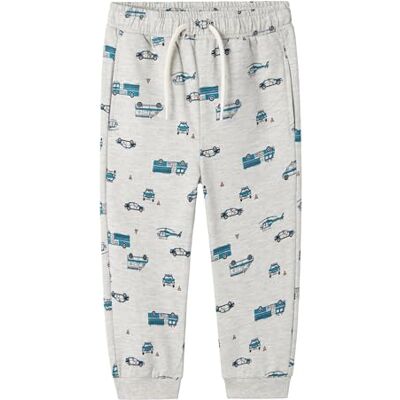 NAME IT Boy joggingbyxor, normal passform, Ljusgrå melange, 98 NAME IT Boy joggingbyxor, normal passform, Ljusgrå melange, 98