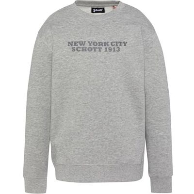 Schott NYC Tröja med rund logotyp junior Schott New York SW1913B H grå, Färg: grå, 10 �r Schott NYC Tröja med rund logotyp junior Schott New York SW1913B H grå, Färg: grå, 10 �r