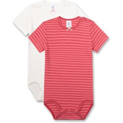 Sanetta Body Kortärmad Dubbel Pack för spädbarn, Berry, 56 Sanetta Body Kortärmad Dubbel Pack för spädbarn, Berry, 56