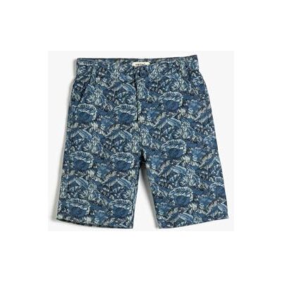 Koton Boys's Chino Pockets Floral Pattern Cotton Shorts, Blå design (03 V), 11-12 år Koton Boys's Chino Pockets Floral Pattern Cotton Shorts, Blå design (03 V), 11-12 år