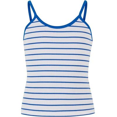 Urban Classics T-shirt för flickor, 96% bomull, 4% elastan, vit/kungsblå, 134–140, Vit/Royal, 134-140 Urban Classics T-shirt för flickor, 96% bomull, 4% elastan, vit/kungsblå, 134–140, Vit/Royal, 134-140