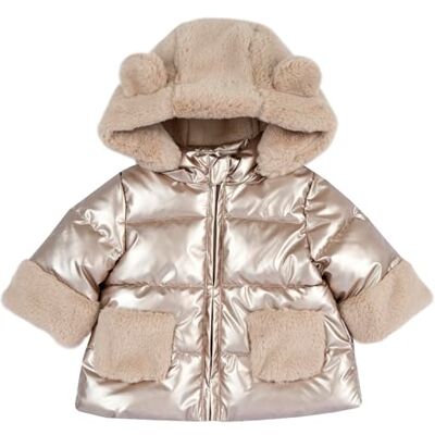 Chicco Baby-flicka Giubbino Con Cappuccio varm vinterjacka med avtagbar huva, Oro, 0 månader Chicco Baby-flicka Giubbino Con Cappuccio varm vinterjacka med avtagbar huva, Oro, 0 månader