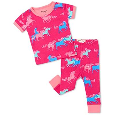 Hatley Baby flickor ekologisk bomull kortärmad pyjamas set småbarn byxor, Frolicking Unicorns, 3-6 Månader Hatley Baby flickor ekologisk bomull kortärmad pyjamas set småbarn byxor, Frolicking Unicorns, 3-6 Månader