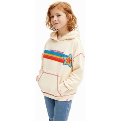 Desigual flicka stickad tröja långärmad tröja, Vit, 10 år Desigual flicka stickad tröja långärmad tröja, Vit, 10 år