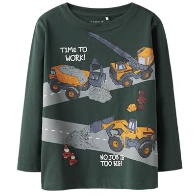 NAME IT Nmmofek Tonka LS Nreg Top Cplg, Grön bistro, 110 cm Barn och tonåringar, Bistrot grön, 110 NAME IT Nmmofek Tonka LS Nreg Top Cplg, Grön bistro, 110 cm Barn och tonåringar, Bistrot grön, 110