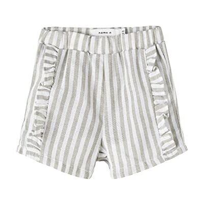 NAME IT Nbfhusille Shorts för bebisar, Dried Sage, 50 NAME IT Nbfhusille Shorts för bebisar, Dried Sage, 50