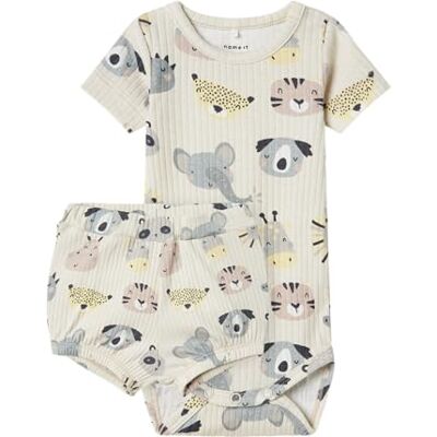 NAME IT Unisex Nbnosummer Ss body set, Peyote melange, numeric_56 NAME IT Unisex Nbnosummer Ss body set, Peyote melange, numeric_56