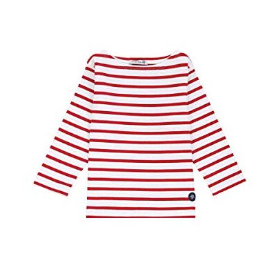 Armor-lux Armor Lux Loctudy T-shirt för flickor, Flerfärgad (Blanc/Braise 320), 14 År Armor-lux Armor Lux Loctudy T-shirt för flickor, Flerfärgad (Blanc/Braise 320), 14 År