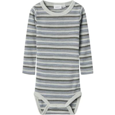 NAME IT Baby pojkar Nbmwomi ull/modal Ls body långärmad body, grå, 50, GRÅ, 50 NAME IT Baby pojkar Nbmwomi ull/modal Ls body långärmad body, grå, 50, GRÅ, 50