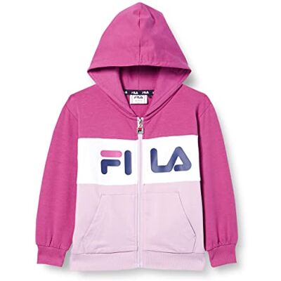 FILA Unisex barn baar-ebenhausen blockerad huvtröja med dragkedja, Fair orkidé-lila orkidé-ljus vit, 98-104 FILA Unisex barn baar-ebenhausen blockerad huvtröja med dragkedja, Fair orkidé-lila orkidé-ljus vit, 98-104