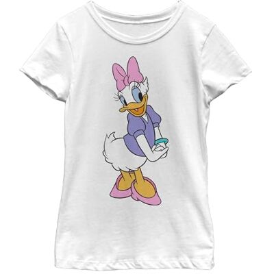 Disney karaktärer Traditionella Daisy Girls Solid Crew Tee Vit, X-Small, Vit, XS Disney karaktärer Traditionella Daisy Girls Solid Crew Tee Vit, X-Small, Vit, XS