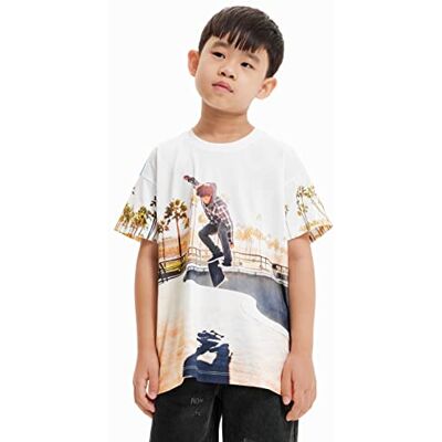 Desigual Boy's TS_Aqua 1000 Blanco Shirt, Vit, 6 år, Vit, 6 År Desigual Boy's TS_Aqua 1000 Blanco Shirt, Vit, 6 år, Vit, 6 År