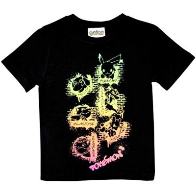 Popgear Pokemon Neon Graffiti T-tröja, Barn, 4-13 år, Svart, Officiell Vara, Svart, 7-8 År Popgear Pokemon Neon Graffiti T-tröja, Barn, 4-13 år, Svart, Officiell Vara, Svart, 7-8 År