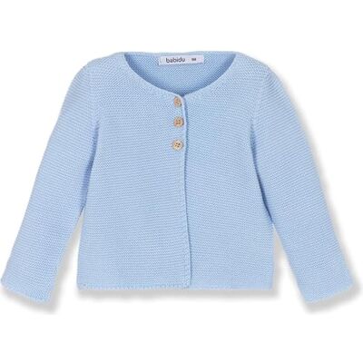 BABIDU Stickad jacka i 100% bomull, basplagg för spädbarn, pojkar, flickor, unisex, rund hals, mjukt och andningsbart, allergivänligt tyg, perfekt för vinter och fritid, varma barnkläder, Himmelsblå, BABIDU Stickad jacka i 100% bomull, basplagg för spädbarn, pojkar, flickor, unisex, rund hals, mjukt och andningsbart, allergivänligt tyg, perfekt för vinter och fritid, varma barnkläder, Himmelsblå,