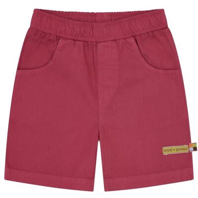 loud + proud Bermuda Light Twill, Uni, tillverkad av ekologisk bomull, GOTS certifierad, röd, 110-116 loud + proud Bermuda Light Twill, Uni, tillverkad av ekologisk bomull, GOTS certifierad, röd, 110-116
